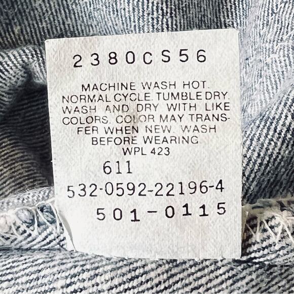 Levi’s 501 Women’s Sz 29 Vintage High Rise Jeans Straight Leg 90s USA Made - Picture 14 of 14